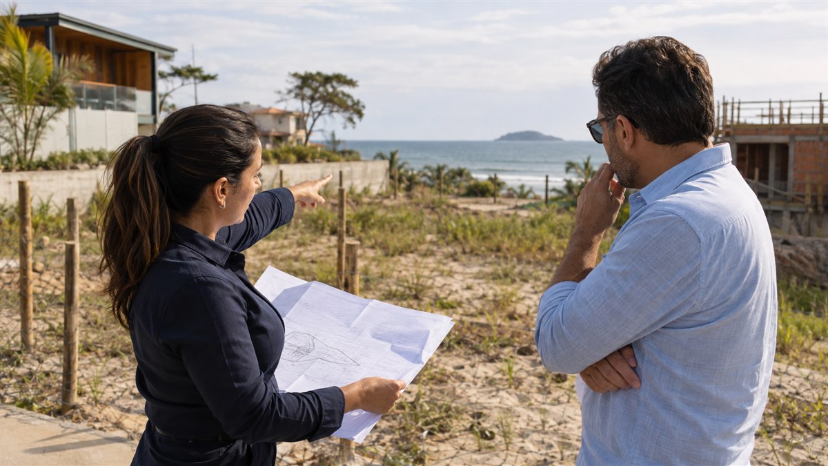 Cena editorial sobre como anunciar terrenos para investidores em itapoá em Itapoá