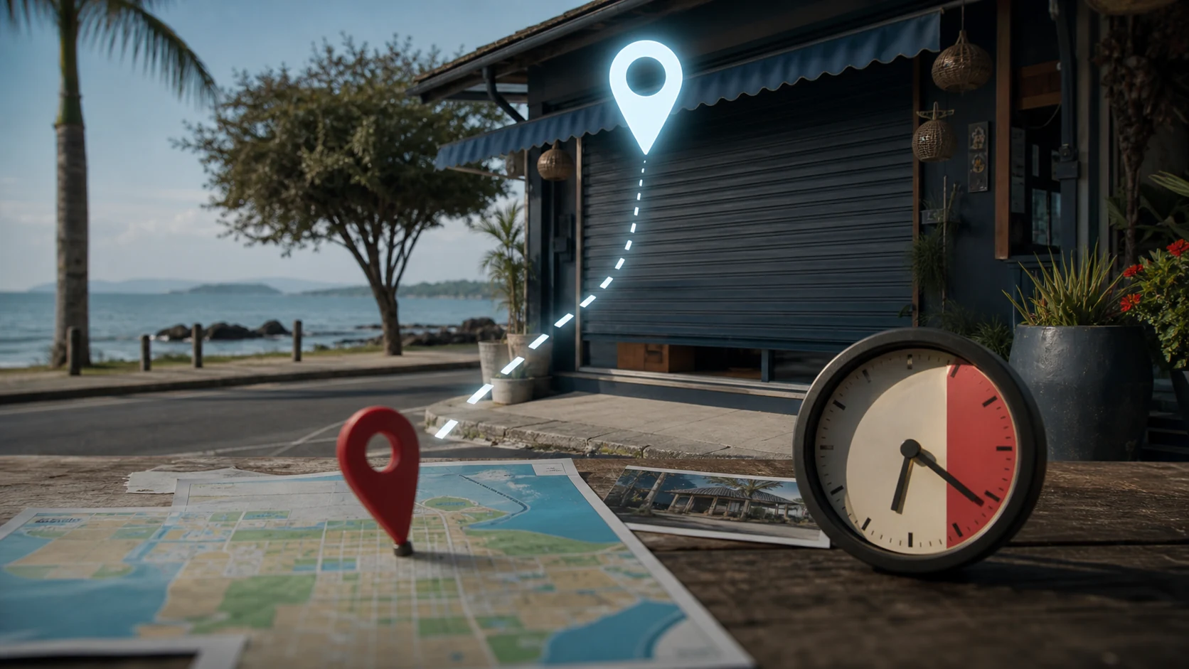 Anúncio no Google Maps em Itapoá representado em decisão digital de negócio local