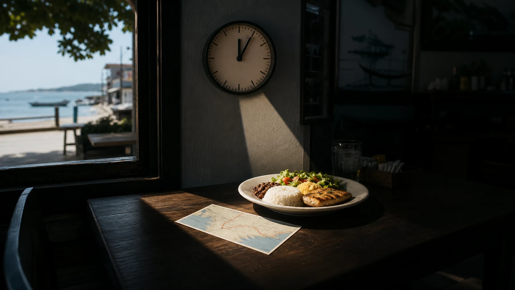 Anúncio de restaurante em Itapoá representado em decisão digital de negócio local