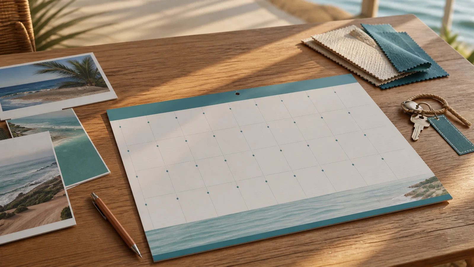 Calendário de marketing para pousada organizado ao longo do ano
