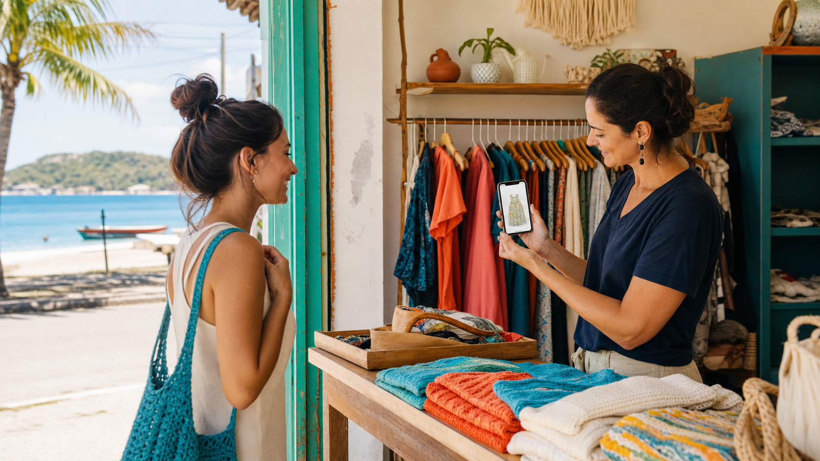Catálogo no Instagram em Itapoá ajudando cliente a descobrir produto de negócio local