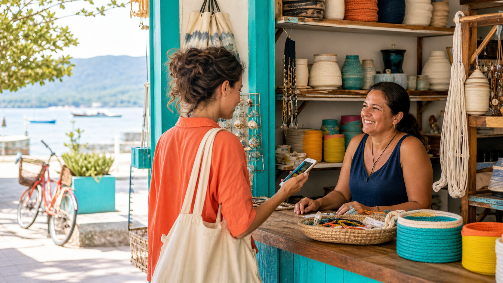 Comércio local em Itapoá explicando oferta, categoria e contato na busca
