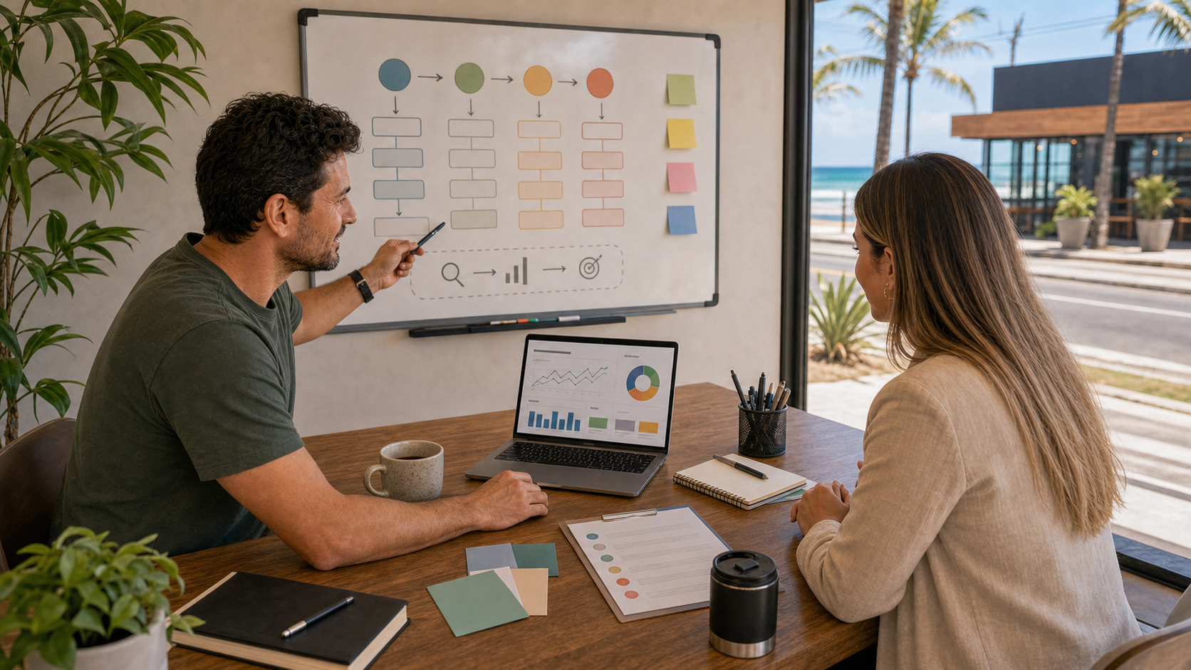 Consultoria de marketing digital em Itapoá com diagnóstico e prioridades