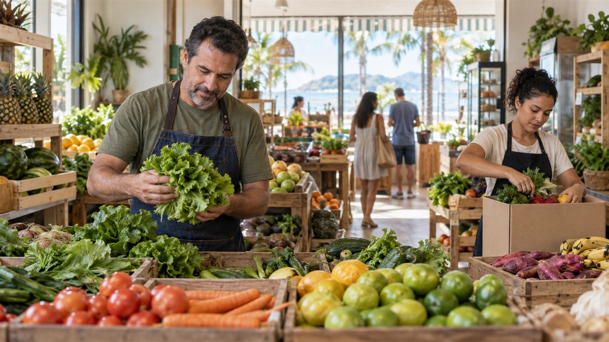 Cena editorial sobre como divulgar um hortifruti em itapoá em Itapoá