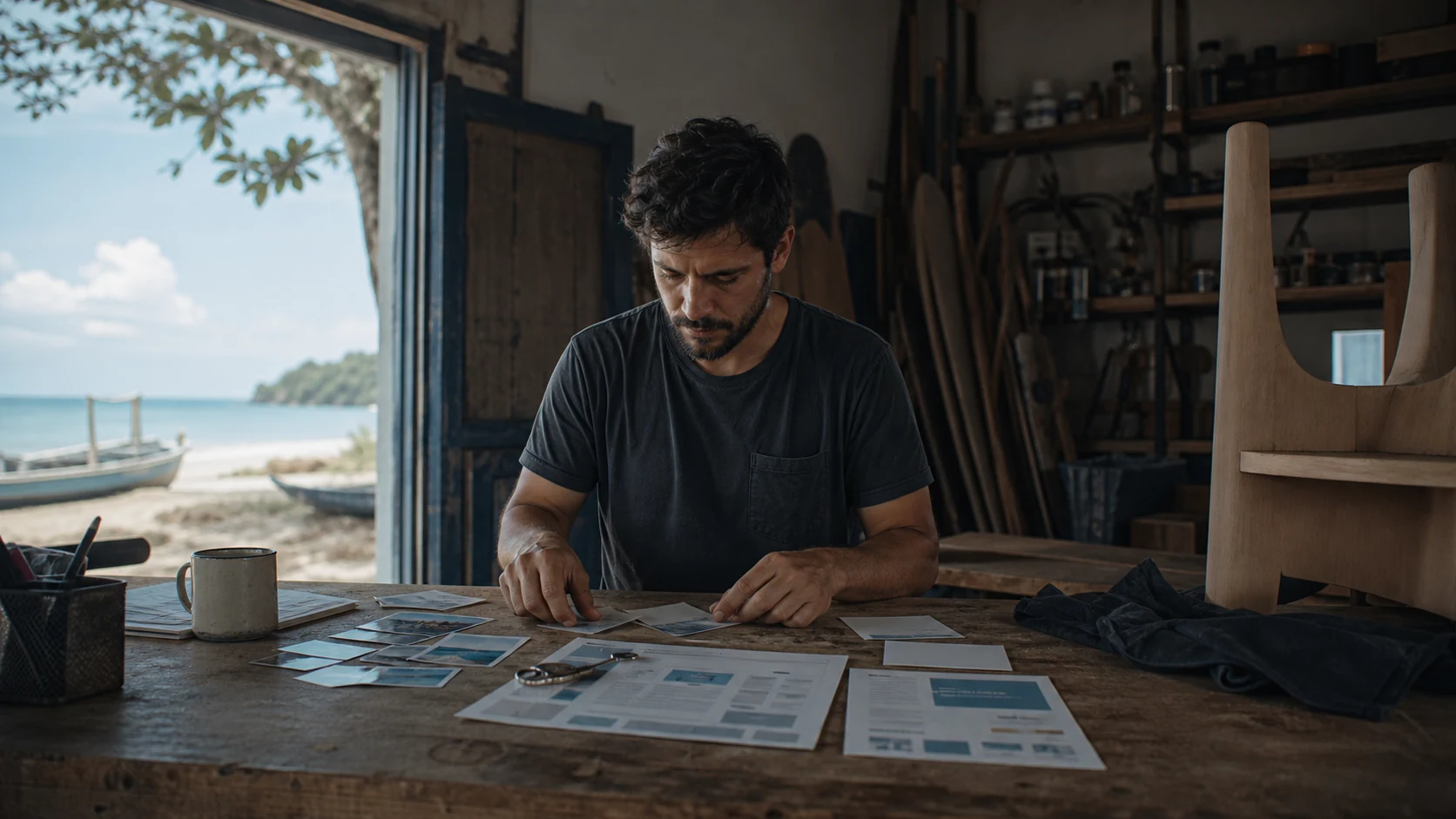 Fazer site sozinho em Itapoá representado em decisão digital de negócio local