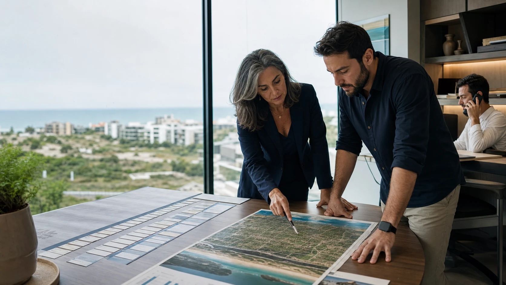 Gestor de tráfego para imobiliária em Itapoá revisa leads com corretora
