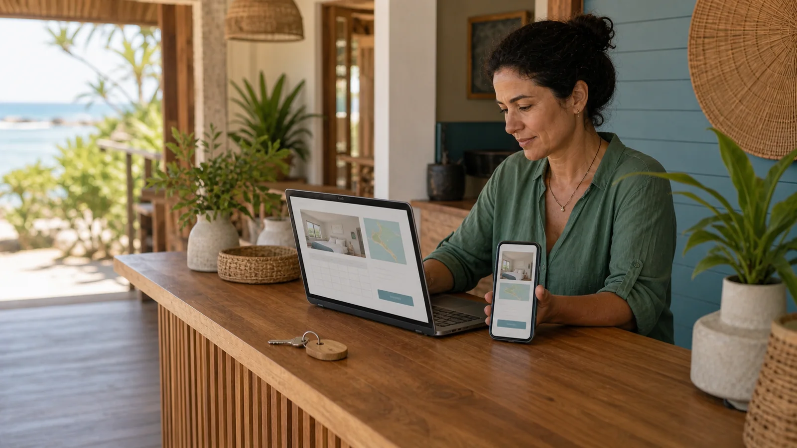Landing page para pousada em Itapoá com quarto, localização e reserva