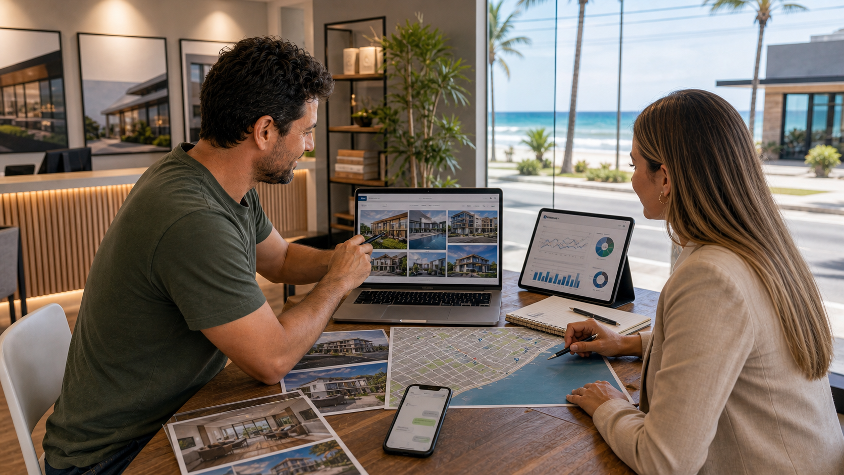 Marketing digital para imobiliárias em Itapoá com imóveis, mapa e leads