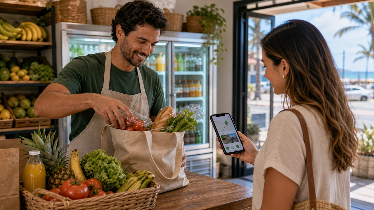Perfil de mercado em Itapoá com horário, delivery, fotos e pedidos por WhatsApp