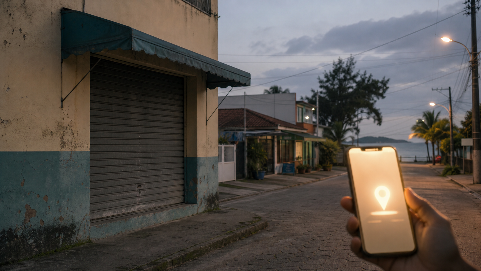 Negócio invisível no Google em Itapoá diante de cliente pesquisando no celular