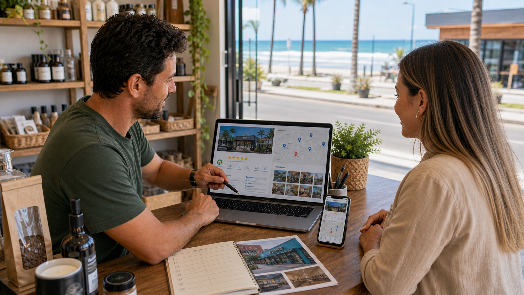 Otimização de Google Meu Negócio em Itapoá com perfil, mapa e avaliações