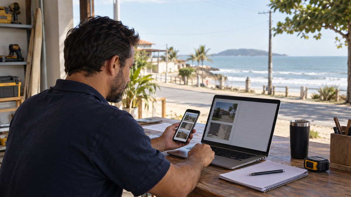 Cena editorial sobre como conseguir mais pedidos de orçamento pela internet em itapoá em um negócio de Itapoá