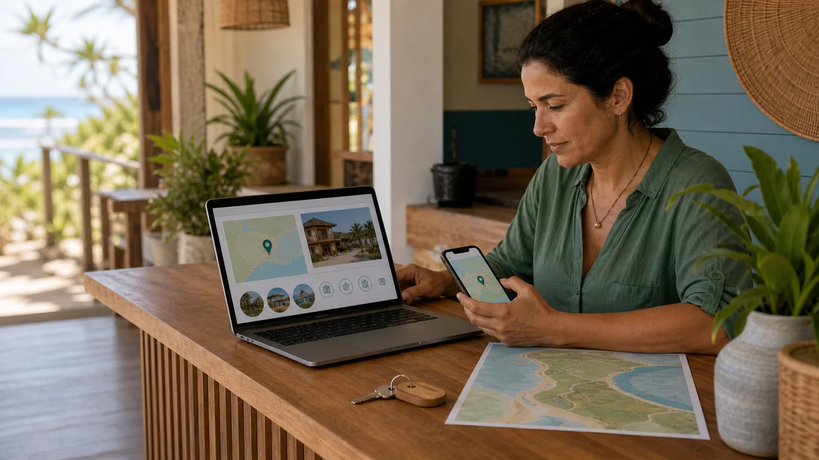 Perfil da Empresa no Google para pousada com mapa e comodidades