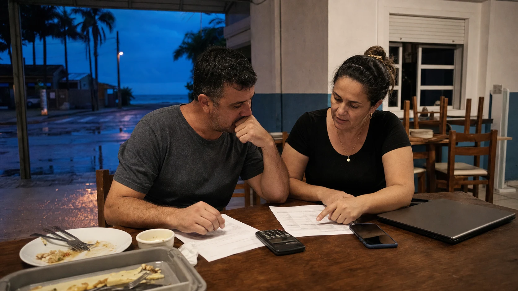 Casal dono de restaurante de Itapoá revisa orçamento de anúncios após o expediente