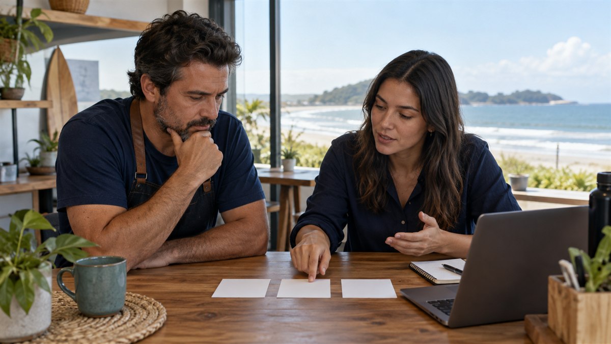 Cena editorial sobre qual serviço de marketing digital minha empresa precisa primeiro em itapoá em um negócio de Itapoá