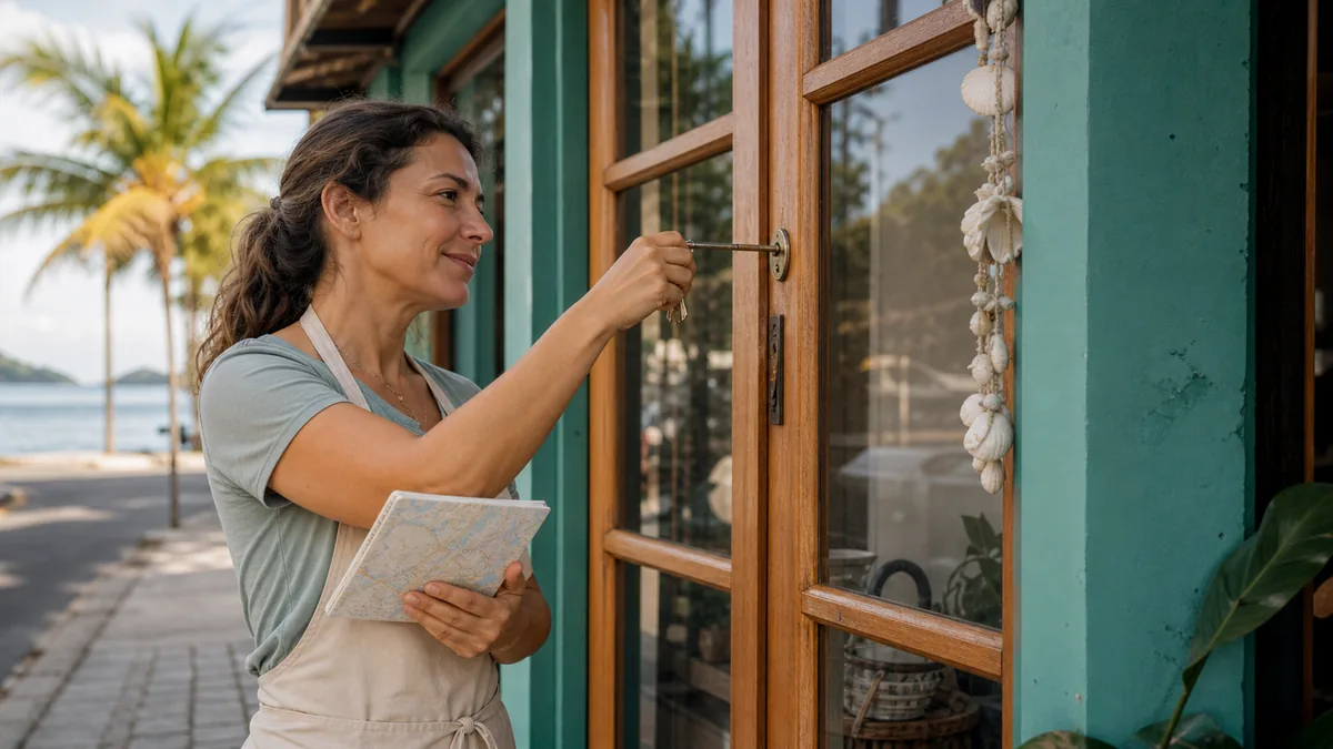 Novo empreendedor em Itapoá organizando presença local para conquistar primeiros clientes