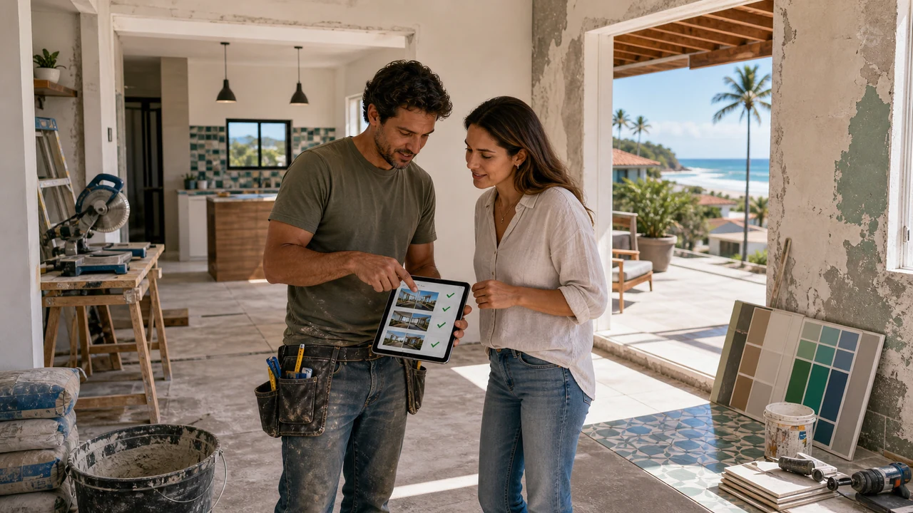 Profissional de reformas e construção em Itapoá recebendo orçamento pelo Google