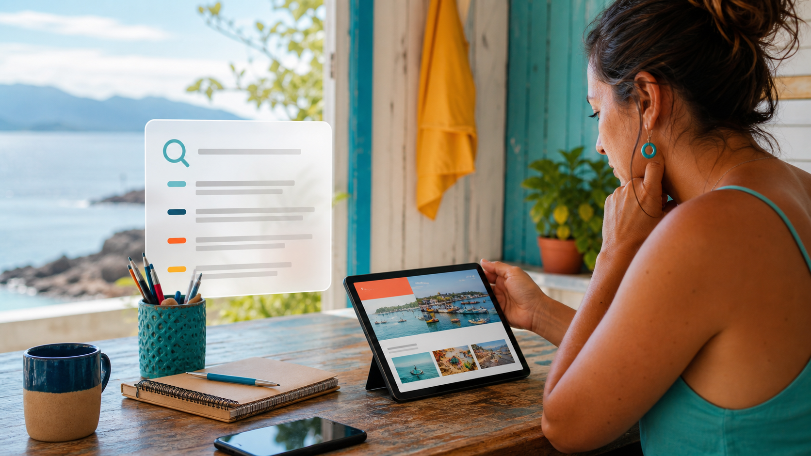 Google Search Console em Itapoá mostrando consultas que levam ao site local