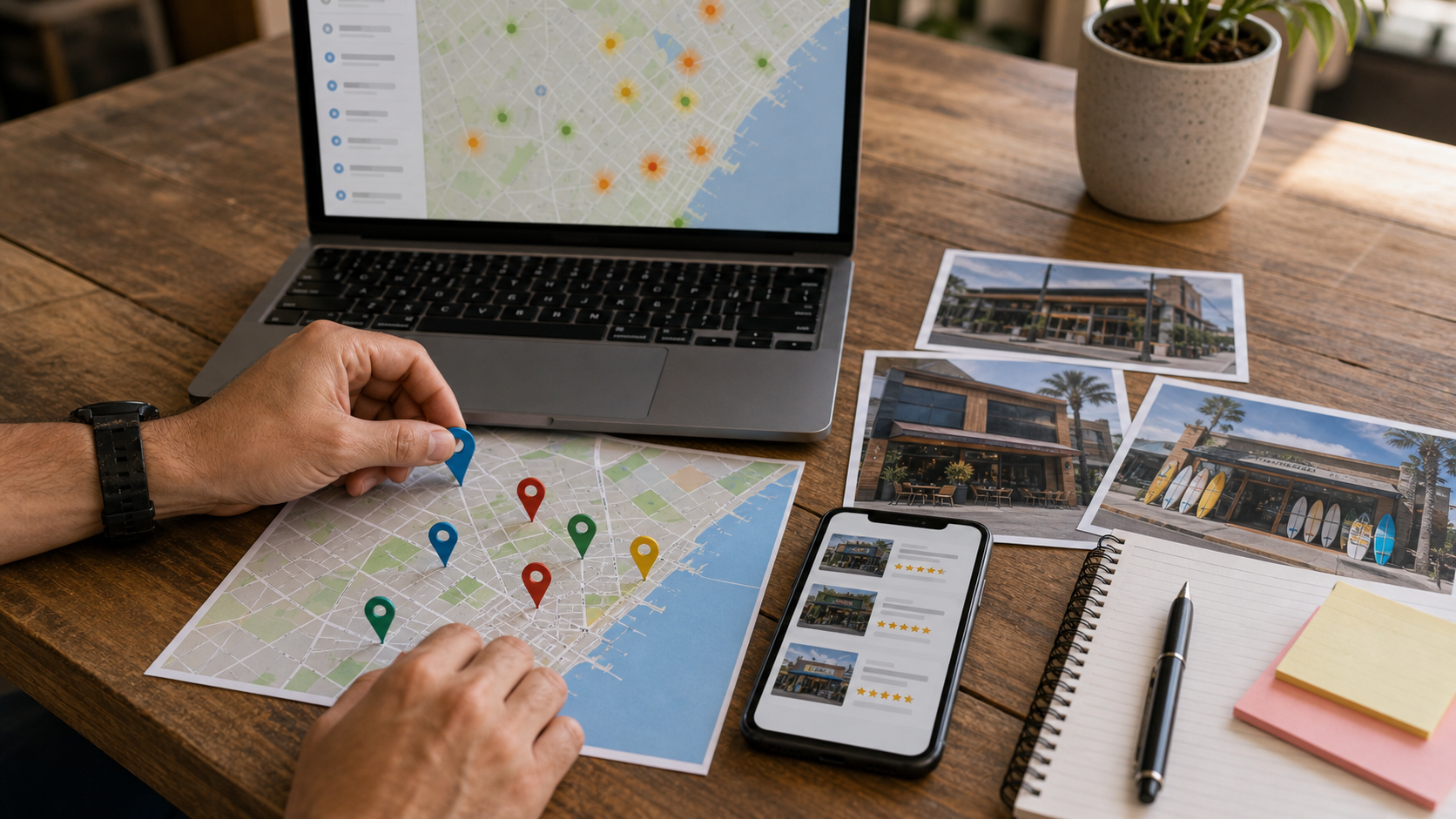Mapa de SEO local em Itapoá com perfil de empresa e sinais de confiança