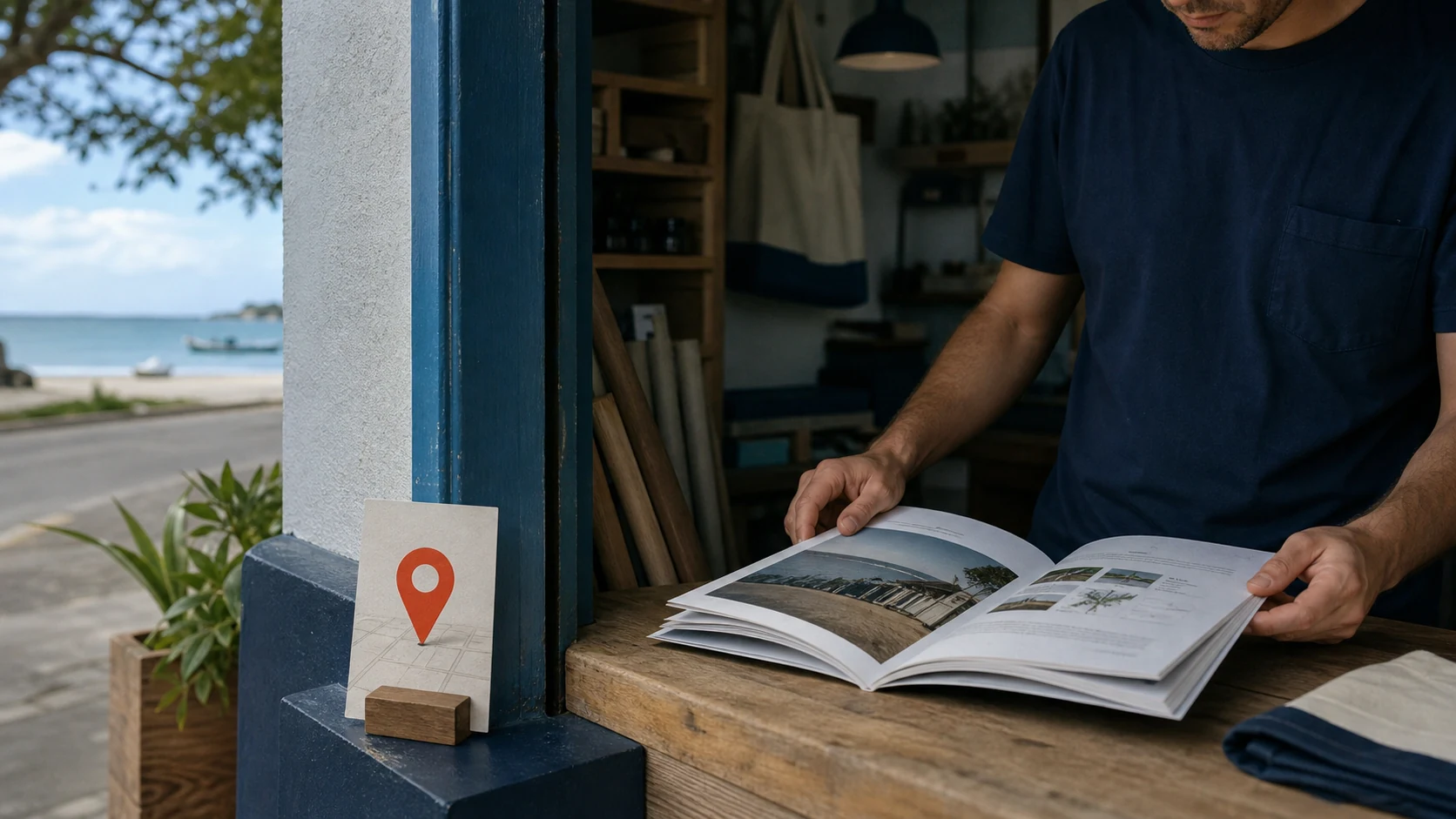 Site ou Perfil do Google em Itapoá representado em decisão digital de negócio local