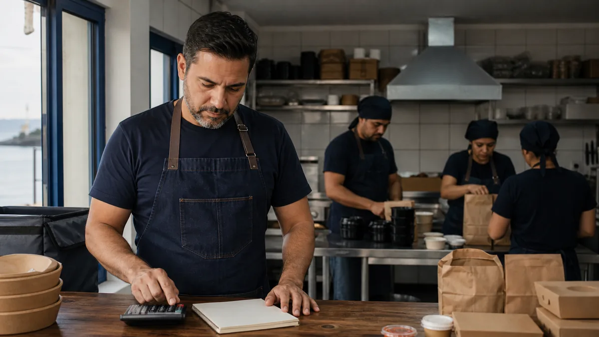 Cena editorial sobre tráfego pago para delivery em uma empresa de Itapoá