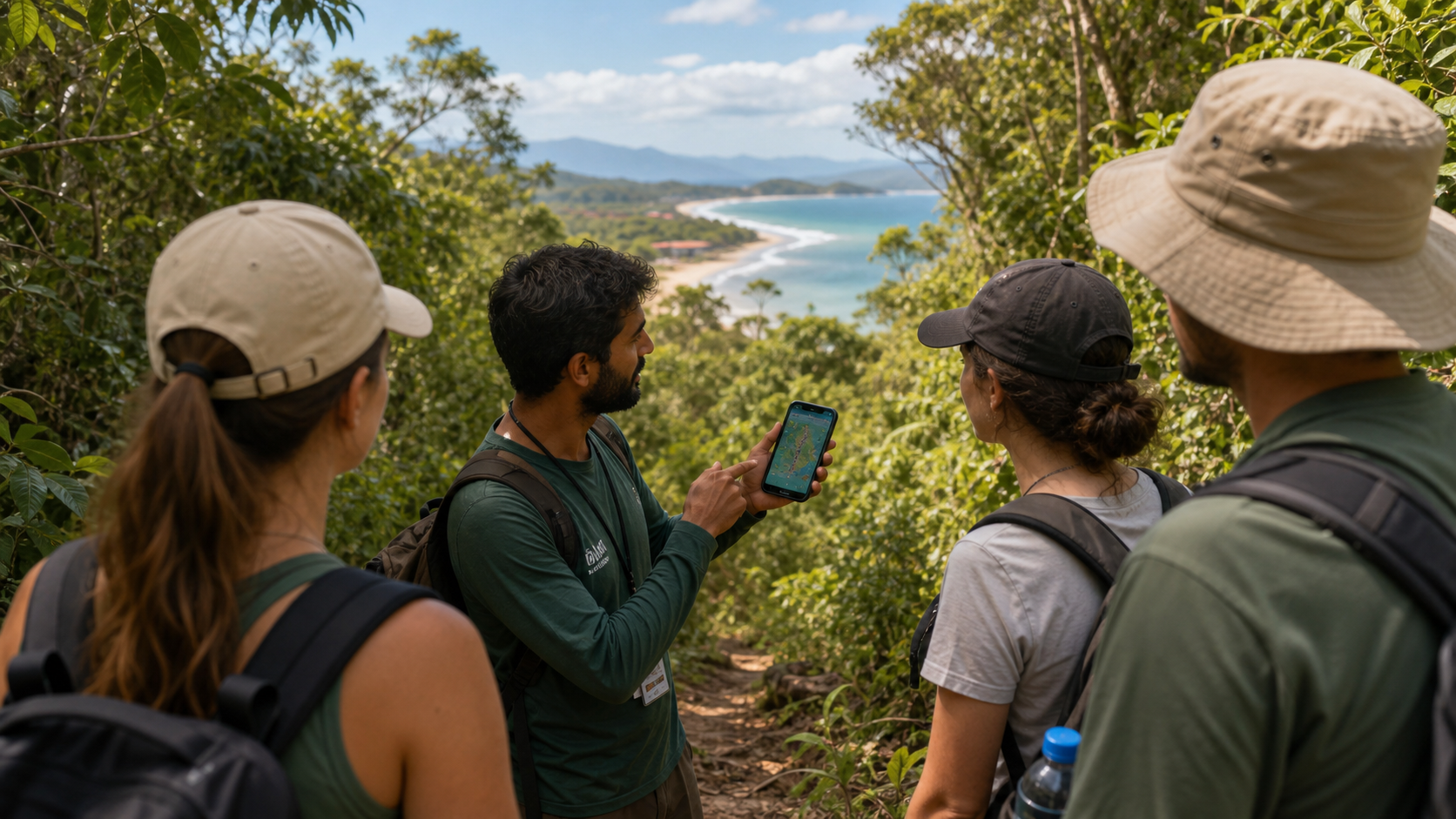 Turismo ecológico em Itapoá mostrando experiência de natureza e posicionamento sustentável